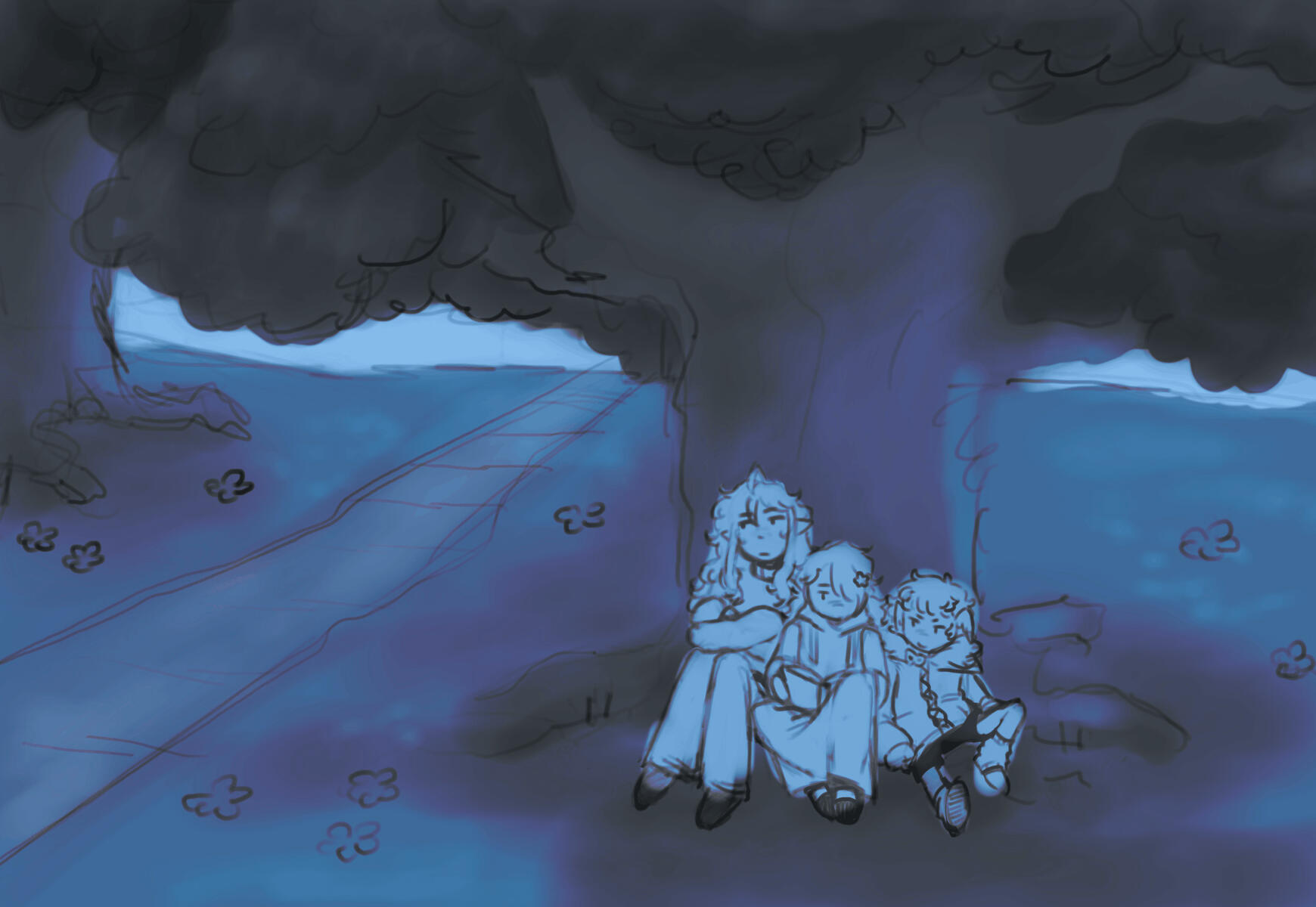 Leah, Lily, and Kami Concept Art